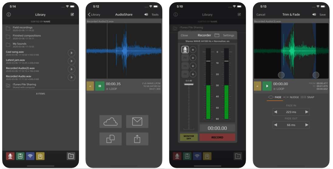 voice recording app for musicians, iphone, ipad