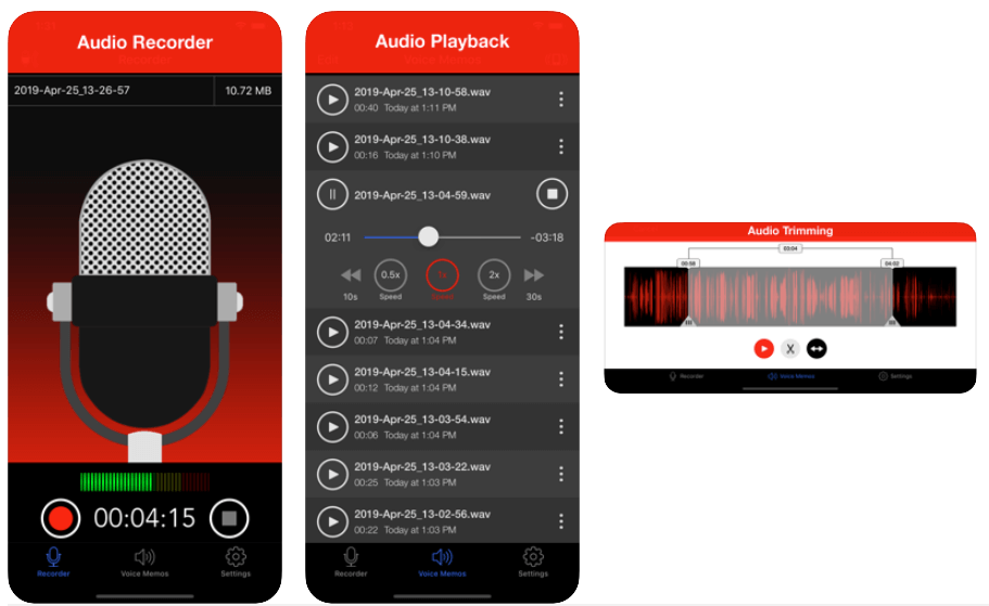 voice recorder lite app for iphone, ipad