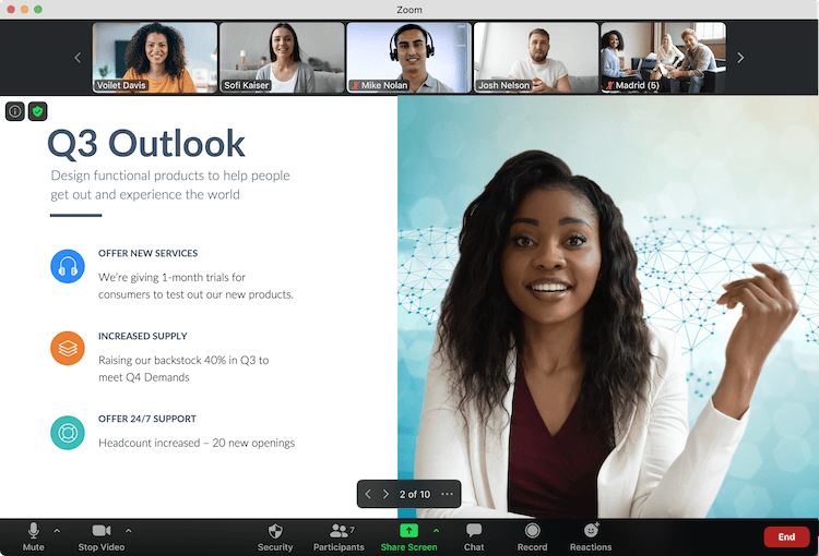 Zoom meetings video conferencing software